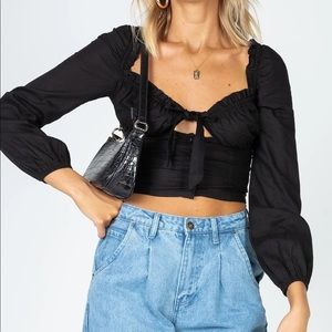 Princess Polly Audrey Top (Black)